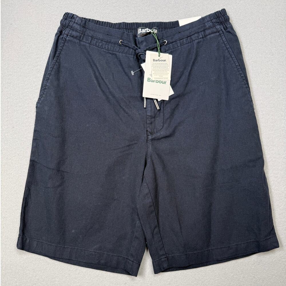 Barbour Men's Linen-Cotton Mix Shorts - City Navy  30 $110